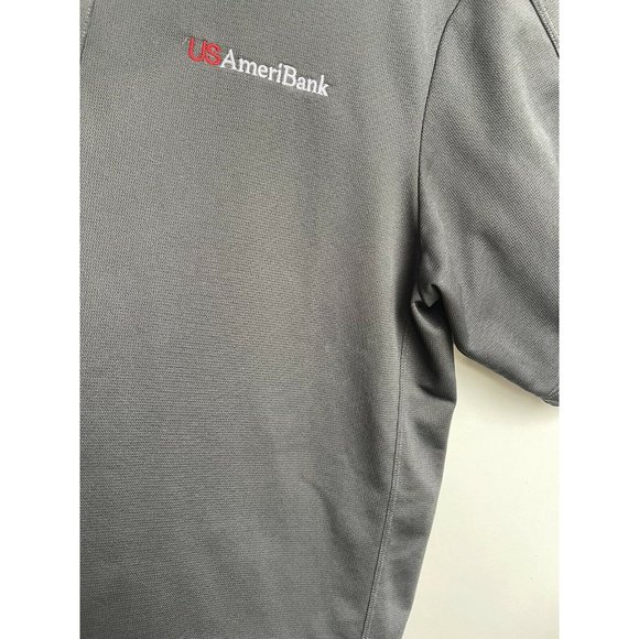 Nike Golf Dri-FIT Gray Polo with US AmeriBank Embroidered Left Chest Size Medium - Picture 6 of 10